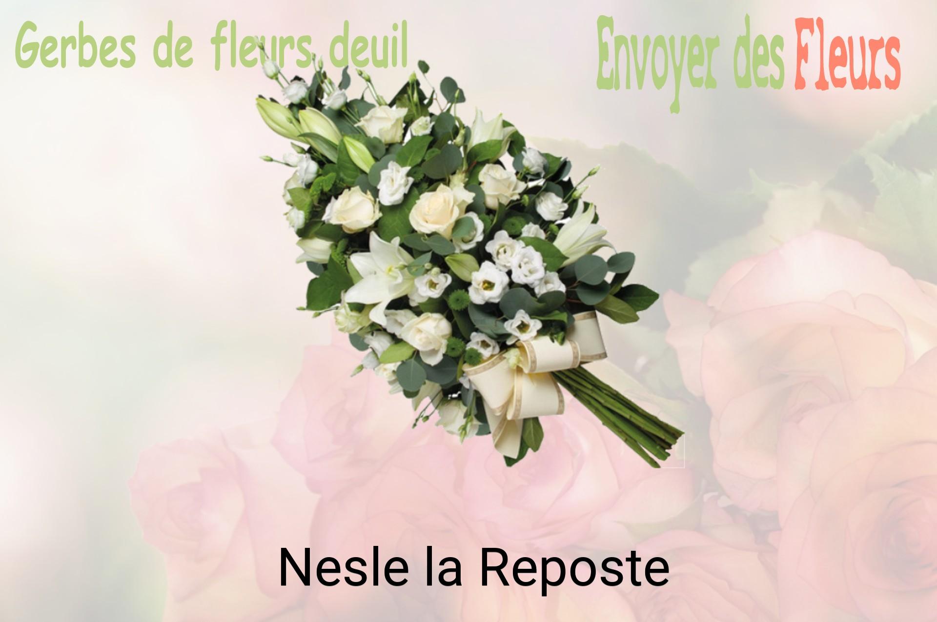 Gerbe de fleurs de deuil livrée à Nesle-la-Reposte